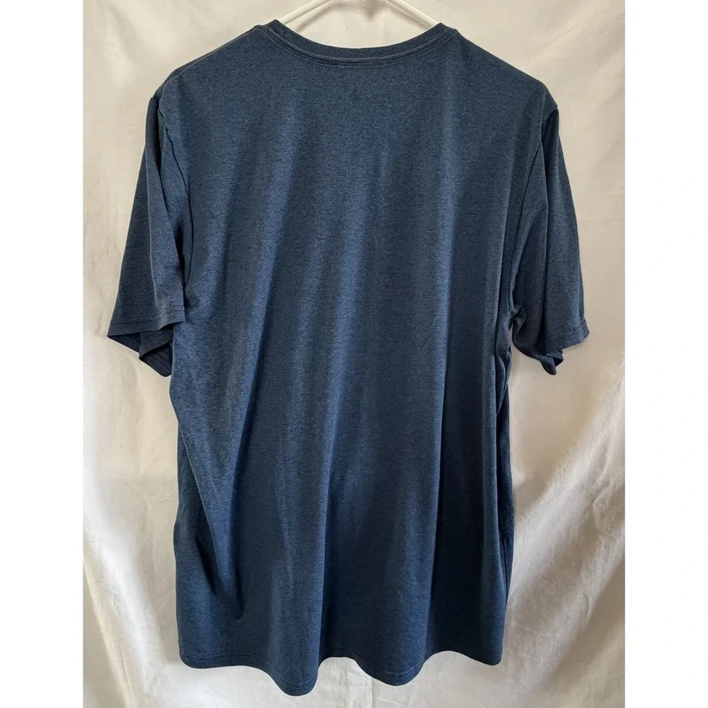 The North Face Shirt Men's Sz L Blue Mountain Athletics Blurry Short Sleeve